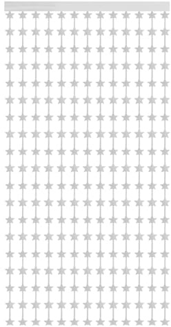 Kvartsman silverstjärnor girlang, silvergardiner 2 m x 1 m glittrande stjärna gnistrande dekor folie fransar girlang banner dekorationer för nyår födelsedagsfest bröllopsfest