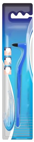 Cepillo de dientes manual Cepillo interdental, cepillo de dientes, esponja for eliminar manchas de sarro y té, herramientas de cuidado bucal, limpieza de manchas dentales Cepillo(Blue)