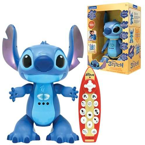 Lexibook, Stitch Jouet Interactif Bilingue, STITCHi10 | Français/Néerlandais, Contrôle gestuel, Programmable, Bleu