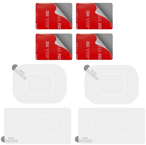4 Pcs Dash Cam Sticky Pad,Double-Sided Strong Mounting Dashcam Sticky Pads,No-Residue Transparent Dash Cam Stickyes Pads,Dashes Cams Adhesive Pad,for Windscreen,Clear Car Window,Dashboards