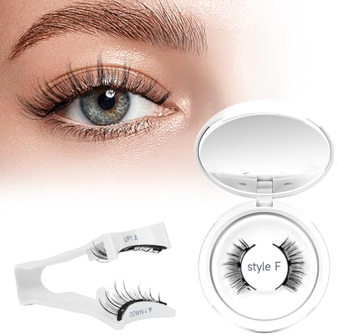 Magnetic-Eyelashes with Applicator, Higu clace Magnetic-Lashes No Glue or Eyeliner Needed, 1 Pair Reusable Eye Lash Kit Natural Look, False Eyelash Easy to Wear and Remove(STYLE F3)