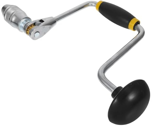 MUCKLILY Taladro Manual de Acero con Manivela, Herramienta de Mano para Madera y Paredes, Fácil de Usar, Adecuado para Bisutería y Carpintería