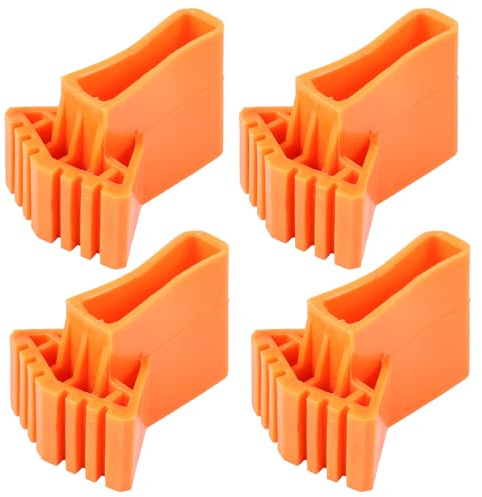 Tapa de Pata de Escalera de Goma Antideslizante 4 Pcs Naranja | Alfombrilla de Goma para Pies, Cojín para Pies de Escalera, Tacos de Goma, Piezas para Hogar