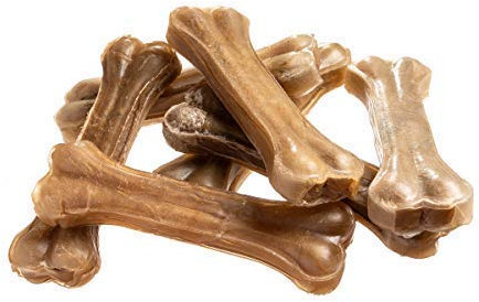 bontoy Hundekauknochen I 20 Stück x 17cm I Naturprodukt aus Reiner Rinderhaut I proteinreich und gut für die Kaumuskulatur ihres Hundes