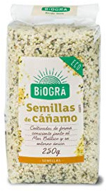 BIOGRÁ - Semillas de Cáñamo Peladas, Apto para Veganos, Perfecto para Tomar con Yogures, Cereales, Tostar o Incluir en Ensaladas, 250g