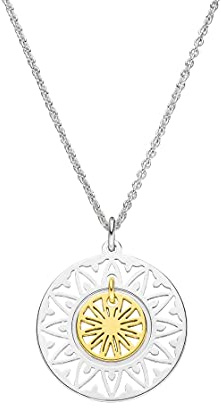 SCHOSCHON Sonne Anhänger Halskette 925 Silber Sonnenanhänger Geschenk Frauen