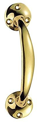 Golden Grace Bow Cabinet Pull Door Handle, Polished Brass 150mm | Includes matching screws for simple front-fix installation on kitchen cupboards, wardrobes and drawers, with a metal build.