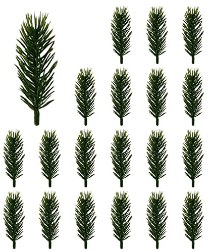 YQYAZL 60 aghi artificiali di pino verde, aghi di pino natalizio, piccoli ramoscelli di pino innevati per decorazioni per la casa, 8 cm