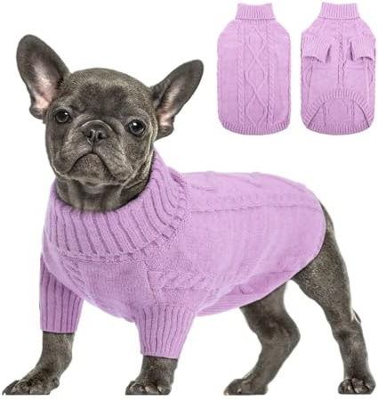 Queenmore Pull Chien Grande Taille Bouledogue Français Chaud | Pull-Overs pour Chiens Manteau Teckel Vetement pour Labradors Golden Retrievers Bergers Allemands Boxers Et Dobermans