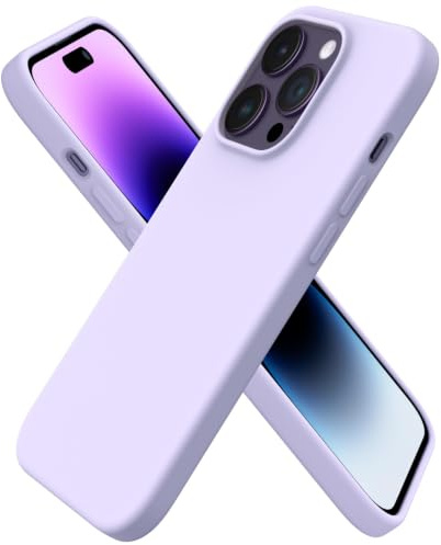 ORNARTO für iPhone 14 Pro Hülle aus Silikon 6,1 Zoll - Lila | Premium Flüssigsilikon, dünne Handyhülle, weich und griffig, tolle Haptik, stoß- und kratzfest, große Farbauswahl