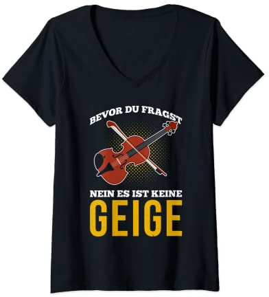 Damen Bratsche Spielen Viola Musik Bratschist Orchester Violist T-Shirt mit V-Ausschnitt