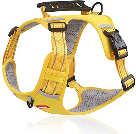 Wilitto Dog Chest Strap Widen Handle Walking Dog Oxford Cloth Close Fit Pet Leash Dog Harness Pet Accessories Yellow L