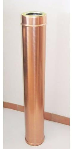 Tubo coibentato L 100 cm doppiaparete esterno rame per canna fumaria (DIAMETRO 200/250)