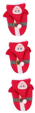 BESPORTBLE 3stücke Weihnachtskleidung Für Hunde Und Katzen Festliches Outfit Für Haustiere Dekorative Baumwollkleidung Für Weihnachten Und Feiertagsfeiern