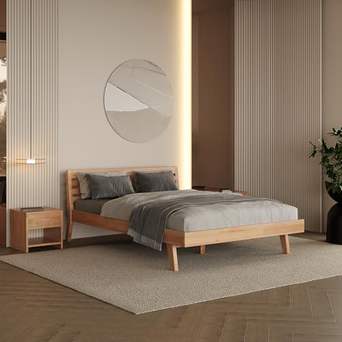 Krok Wood Massivholzbett Mary in Buche (200x200 cm)