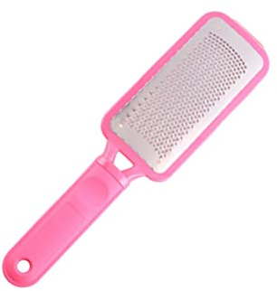 Raspa per Piedi Rosa in Acciaio Inox, Rimuovi Calli e Pelle | Uso Domestico e Professionale, Limatore Multifunzione, Adatto a Mani e Piedi Colore Casuale Stile Casuale