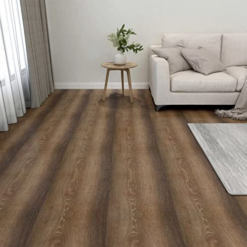 Home Garden,Selbstklebende Bodenbelag Dielen 20 Stück PVC 1,86 m Braun