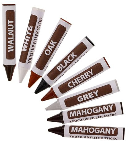 Crayons de Retouche pour Meubles en Bois 8 Pièces en Cire