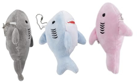 Holibanna Plüsch Schlüsselanhänger Hai in Niedlicher Tierform Dekorativer Anhänger für Tasche und Handy Leicht und Modisch für Alltag und Geschenk Zufällige Farbe