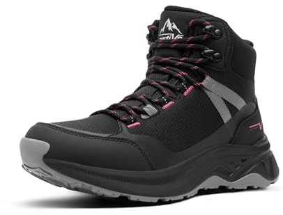 NORTIV 8 Chaussure de Randonnée Marche Femme Durable,Noir,38