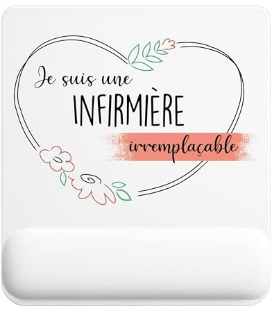 Planetee Tapis de Souris Infirmière irremplaçable | Accessoire Bureau Ergonomique - Idéal pour Anniversaire, Collègue, Secret Santa Noël, Fête des Pères et Fête des Mères
