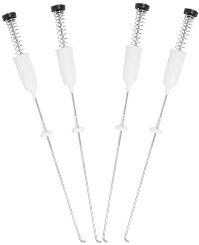4pcs Washing Machine Shock Absorber Rods for Full Automatic | Stainless Steel, Universal Fit, Reduce Vibrations, White Finish for Washer Parts and Accessories Random Color