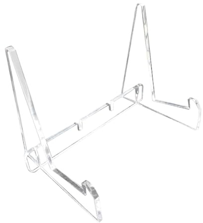Buchständer aus Acryl, transparent, für den Schreibtisch, stabile Buchablage, Tablet-Halter, Aufbewahrungsregal