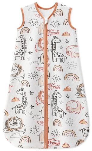 Yoofoss Schlafsack Baby Sommer 1.0 Tog - 67cm/0-6 Monate Sommerschlafsack Herbst Babyschlafsack für Jungen Mädchen Neugeborene