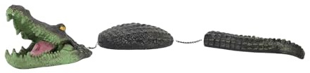 Cuifati Alligator Sculpture Livre Flotteur, 3 Segments Flottants Alligators Dekoi Robustes pour Le Jardin