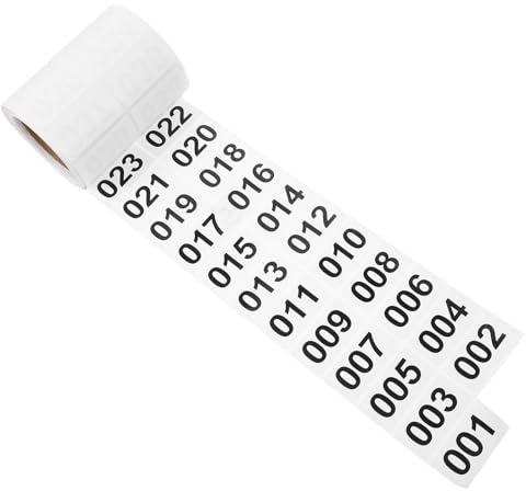 Healeved Autocollants Numérotés 1 à 1000 1000 Étiquettes Adhésives 40X20 MM pour Entrepôt Identification Rapide Étiquettes Détachables Polyvalentes pour Machines et Marchandises