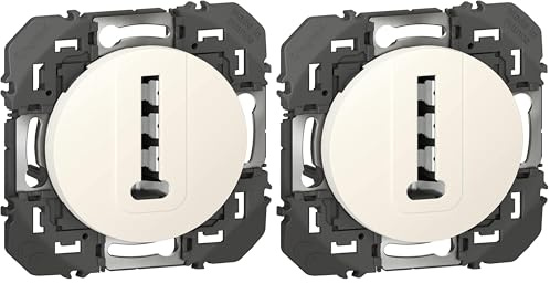 Legrand - Prise téléphone en T dooxie finition blanc - emballage blister (Lot de 2)