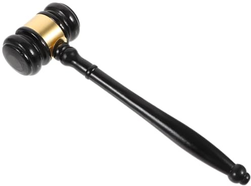 UKCOCO Marteau de Juge Bois Massif Marteau de Vente aux Enchères Portatif Gavel pour Avocat Design Simple et Prise Main Confortable Outil Pratique pour Tribunal et Enchères