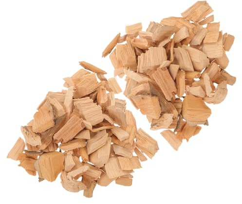 Gatuida Trucioli di Legno per Barbecue 400g 2 Sacchetti, Pellet Fumanti di Cipresso per Affumicare Carne, Accessori per Grigliate e Picnic, Combustione Uniforme e Sapore Autentico