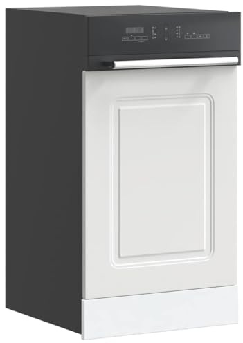 MNISDFL Kalmar - Mascherina per lavastoviglie in legno, 45 x 1,5 x 67 cm, colore: Bianco