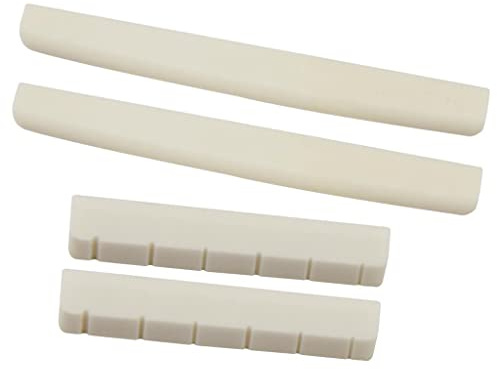 Sharplace 2x Knochen von einheimischen Büffeln Sattel Brücke Nut Steg Set Für klassisch Gitarren