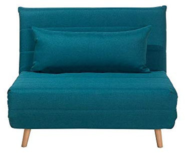 Modern 1-sits Bäddsoffa Gästsäng Vardagsrum Havsblå Setten