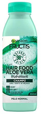 Garnier Fructis Hair Food Champú de Aloe Vera Hidratante para Pelo Normal, Negro - 350 ml