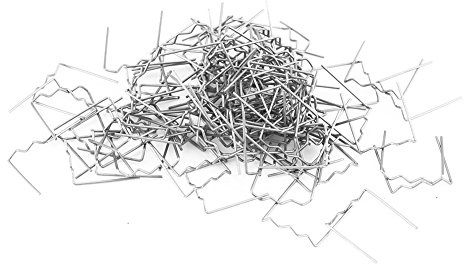 Akozon Grapas de Soldadura, 100 Piezas 0.6mm Reparaci¨®n de Parachoques autom¨¢Tica Kit de Herramientas de reparaci¨®n de Grapas de Soldadura precortadas 3 Tipos Disponibles (S Type 0.6mm)