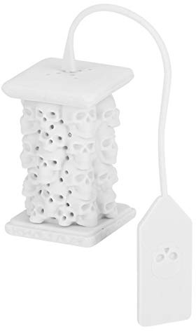 Infuseur à thé sans Fuite, Filtre à thé Mobile en Silicone, Design Forme de crâne, Compatible Tasses, Pots et Travel
