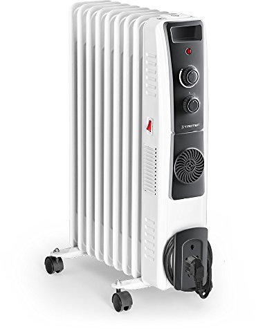 TROTEC Radiador de Aceite TRH 22 E, 2.000 W, 3 potencias de calefacción, Radiadores efectivos de 9 aletas