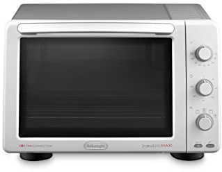 De'Longhi Sfornatutto EO32502.WG Horno eléctrico, 5 niveles de cocción, Temperatura 80-220 °C, temporizador, capacidad 32 L, incluye bandeja, parrilla, potencia 2000 W, blanco