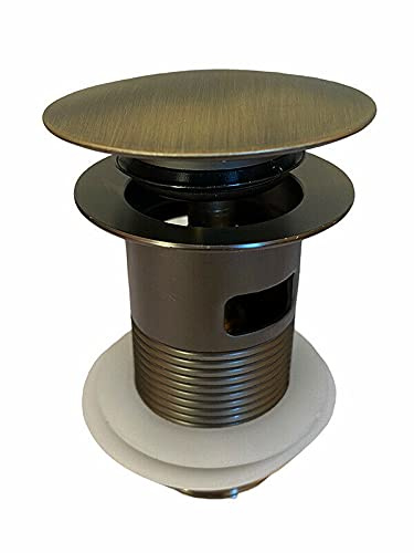 Topolenashop Piletta Scarico Click Clack Universale Tappo Lavabo Lavello Bidet 59604 Bronzo Scuro