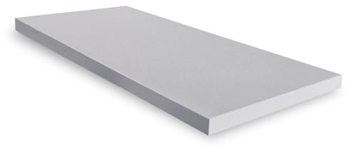Schaumstoffplatten aus Polyurethan - Hohe Dichte D25kg (100x200x5cm) Grau - Polsterung, Sofas, Matratzen, Kissen, Füllmaterial, Watte, Wohnmobil, Schaumstoff