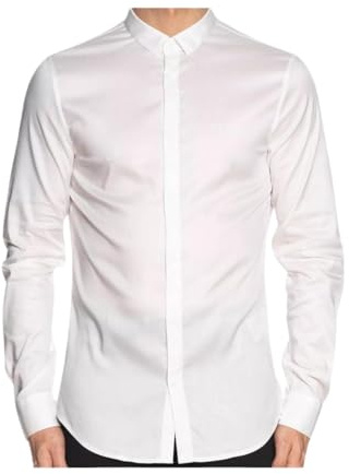 Long Sleeve Ultra Stretch Lyocell Button Down Shirt. Slim Fit., Camicia,
