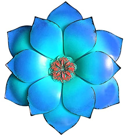 Exquisite Wandskulptur, Kunstdekoration, 3D-Metallblumenskulpturen, Metallblumen-Wanddekoration, Garten, hängende Eisen-Sukkulenten-Skulptur, florale hängende Kunstdekoration für drinnen und draußen