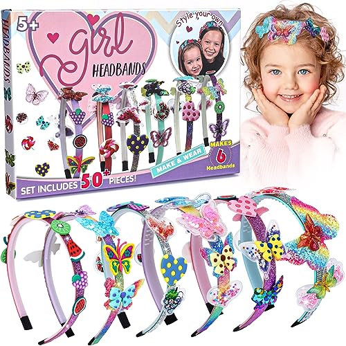 CITSKY Bastelset Kinder ab 5 Jahre - Spielzeug für 6 7 8 9 jährige Mädchen | Mode Mädchen Haarschmuck Bastelsets | Damit ihre eigenen einzigartigen Schmetterling Haaraccessoires herstellen können