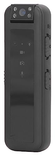 Fotocamera Piccola, 1080P Mini Body Camera Videoregistratore Tascabile Indossabile Videocamera con Indicatore LED Clip