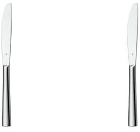 WMF Philadelphia Menümesser mono 21,7 cm, Monobloc-Messer, Cromargan Edelstahl poliert, glänzend, spülmaschinengeeignet, 21.7 x 2 x 0.6 cm (Packung mit 2)
