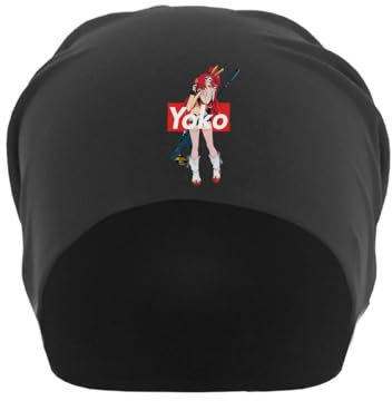 Atspauda Anime 190 Unisex Thin Cotton Slouch Beanie Schwarz, Schwarz , Einheitsgröße