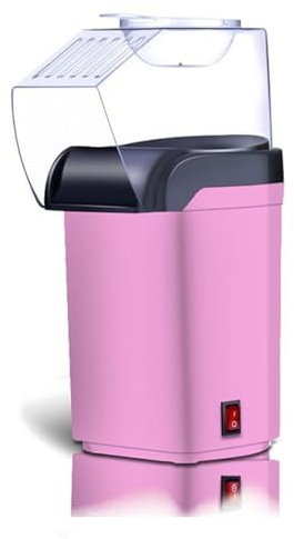 hxoity Fast Hot Air Popcorn Popper Maker Electric Popcorn Kernel Corn Maker 2 Min Fast Popping with Measuring Cup and Butter Melting Tray for Movie Night Kids Party Healthy Snacks(Pink)